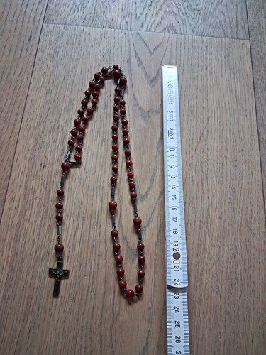 Rosenkranz mit roten braunen - rosenkranz, roten/braunen