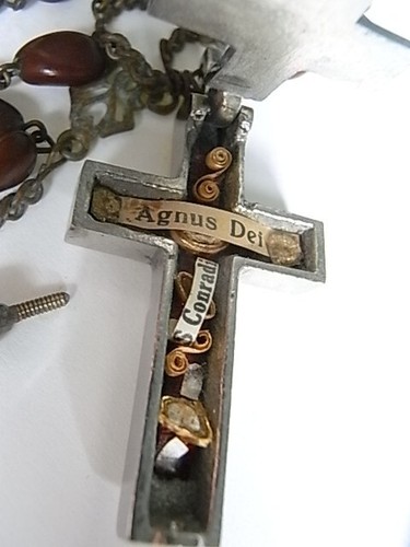 Antik rosenkranz kreuz mit - rosenkranz,