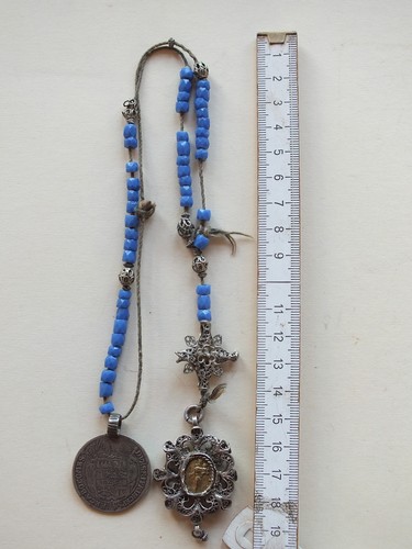 Rosenkranz mit blauen perlen - rosenkranz,