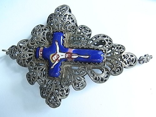 Antik silber kreuz rosenkranz - silber,