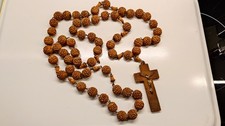 Rosenkranz antik Holz,  95 cm