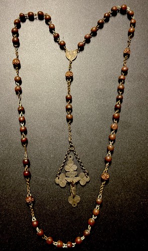 Antiker rosenkranz mit - ,