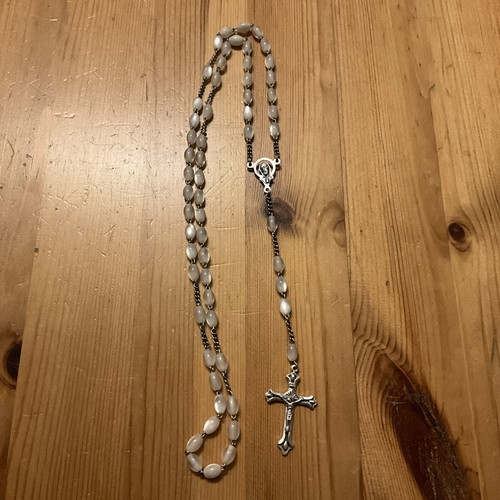 Rosenkranz weiß metall kette - weiß,